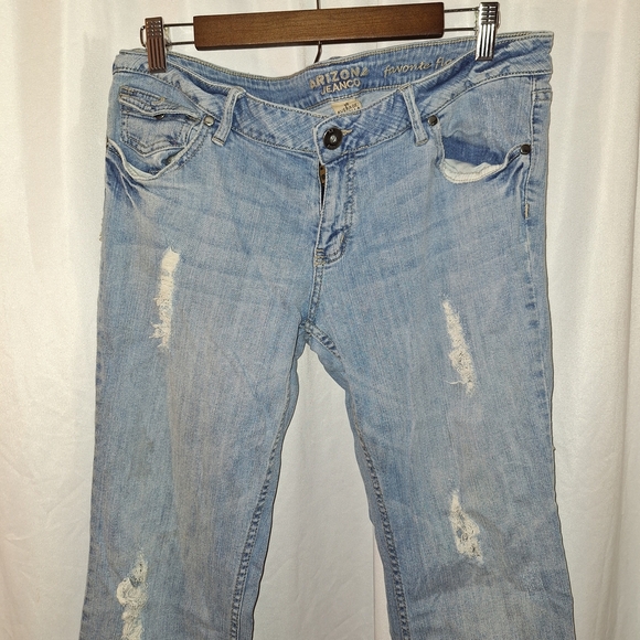 Arizona Jean Company Blue Flare Wide Leg Jeans - Picture 2 of 4